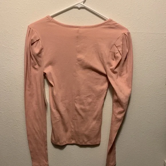 NWT free people pink long sleeve shirt size small - Picture 5 of 5